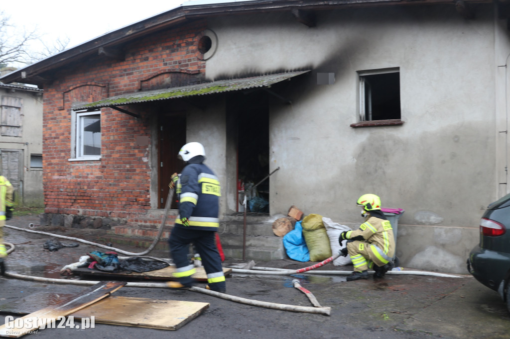 Pożar budynku w Szelejewie Drugim