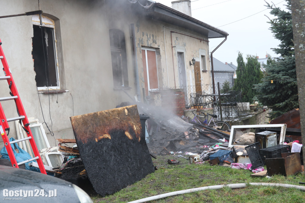 Pożar budynku w Szelejewie Drugim