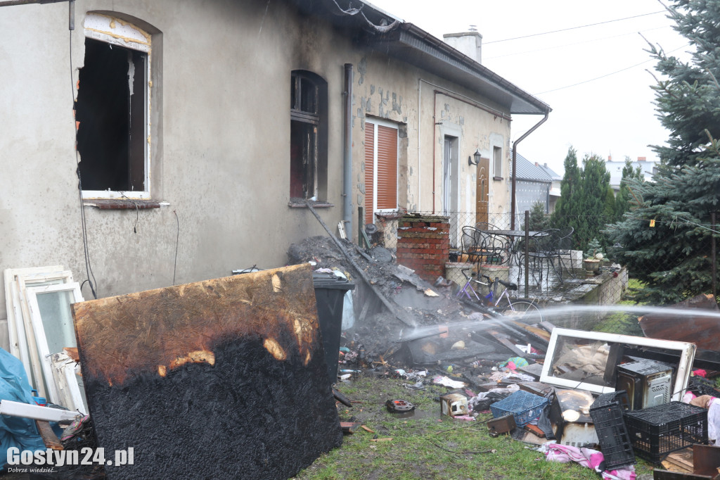 Pożar budynku w Szelejewie Drugim