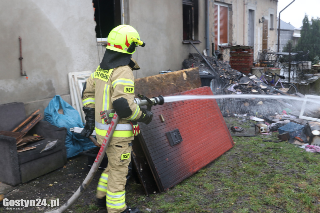 Pożar budynku w Szelejewie Drugim