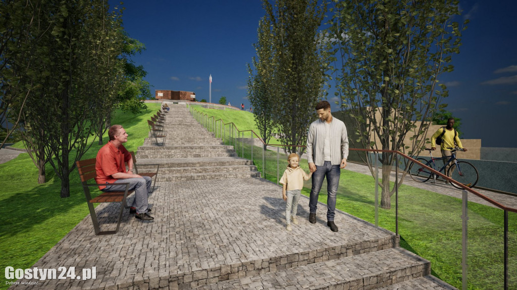 Tak wygląda koncepcja modernizacji Góry Zamkowej w Gostyniu