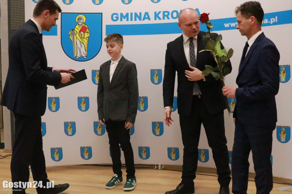 Wręczono stypendia sportowe w gminie Krobia