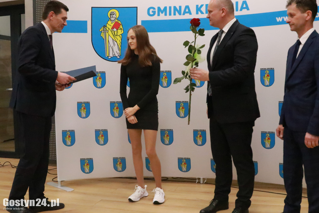 Wręczono stypendia sportowe w gminie Krobia