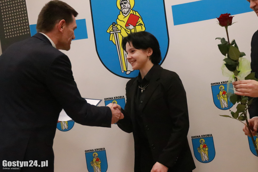 Wręczono stypendia sportowe w gminie Krobia