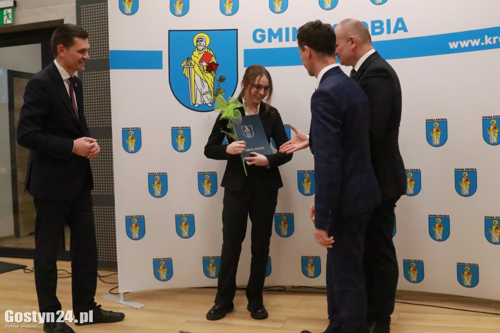 Wręczono stypendia sportowe w gminie Krobia