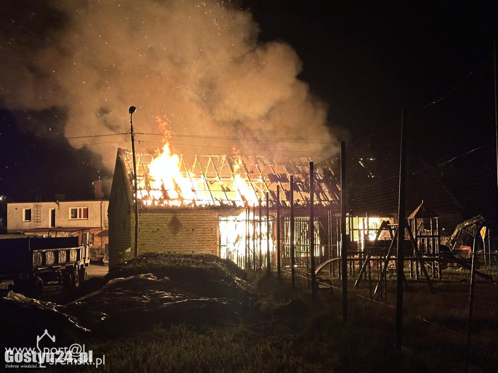 Pożar w Pełczynie, doszczętnie spłonęła stodoła