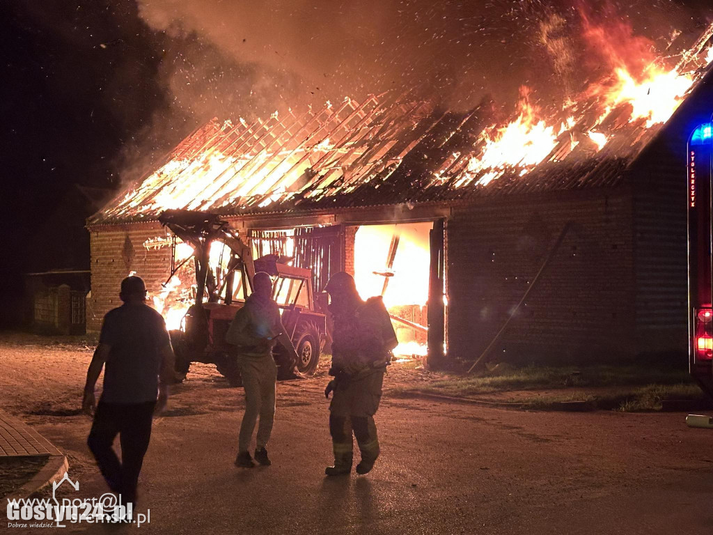 Pożar w Pełczynie, doszczętnie spłonęła stodoła