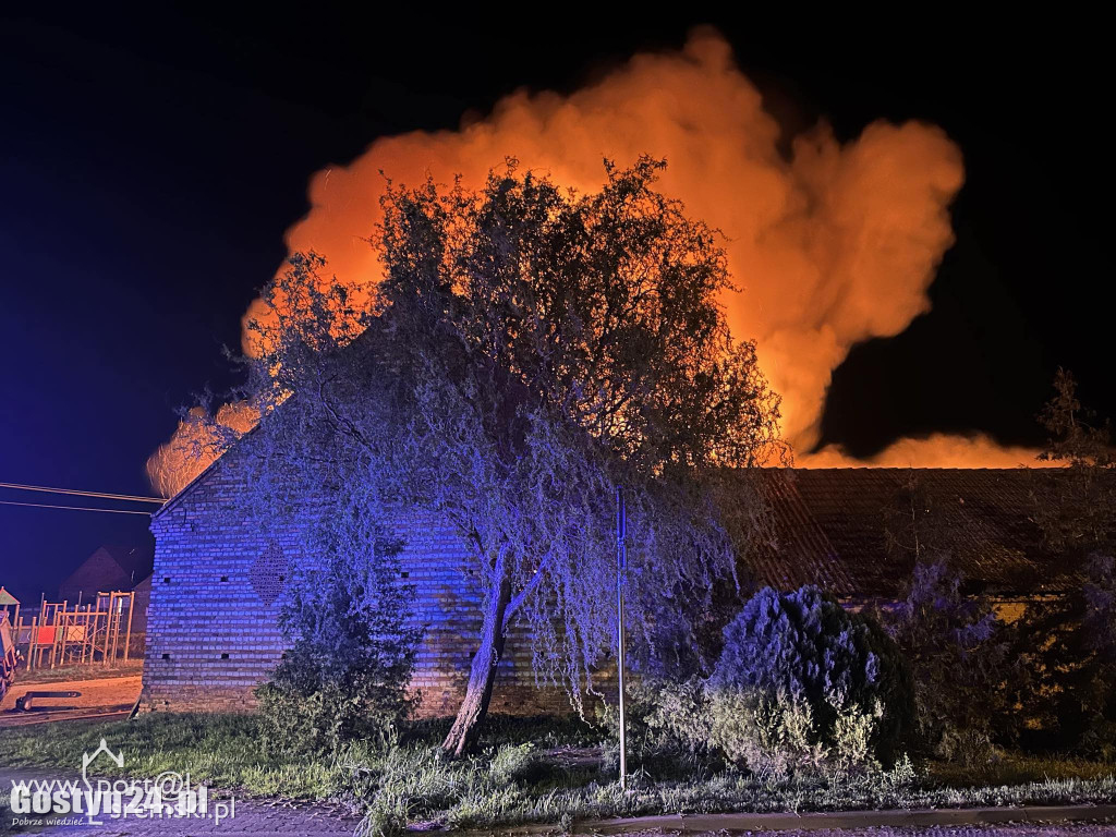 Pożar w Pełczynie, doszczętnie spłonęła stodoła