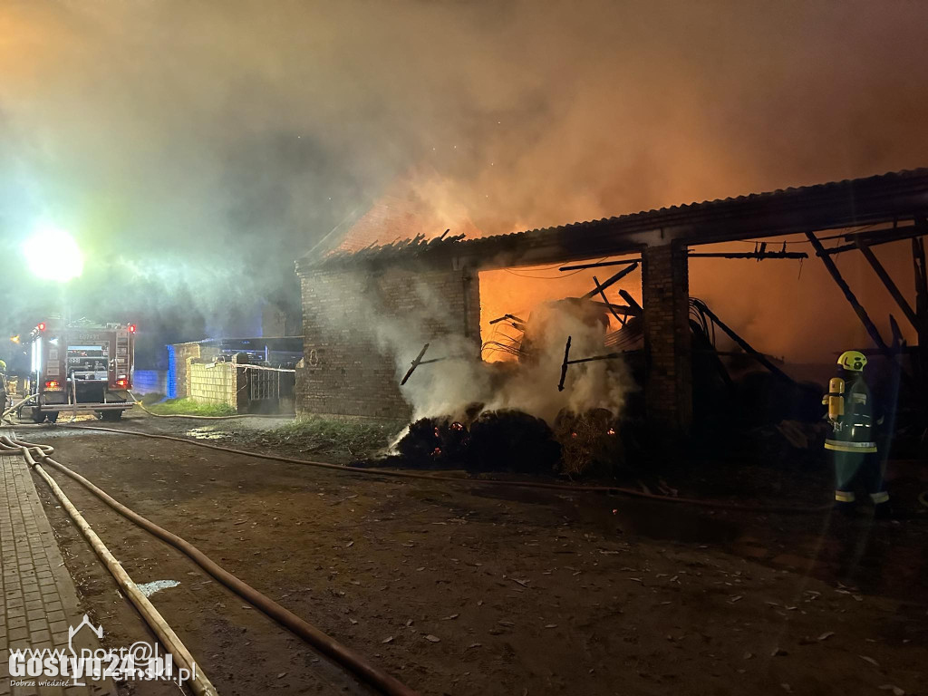 Pożar w Pełczynie, doszczętnie spłonęła stodoła