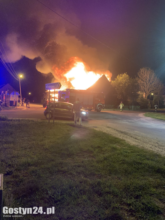 Pożar w Pełczynie, doszczętnie spłonęła stodoła