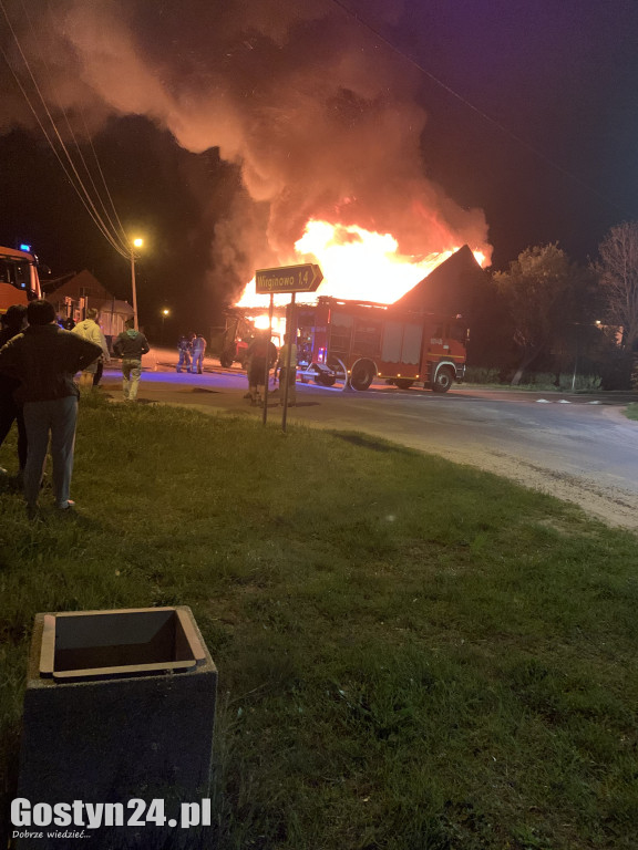 Pożar w Pełczynie, doszczętnie spłonęła stodoła