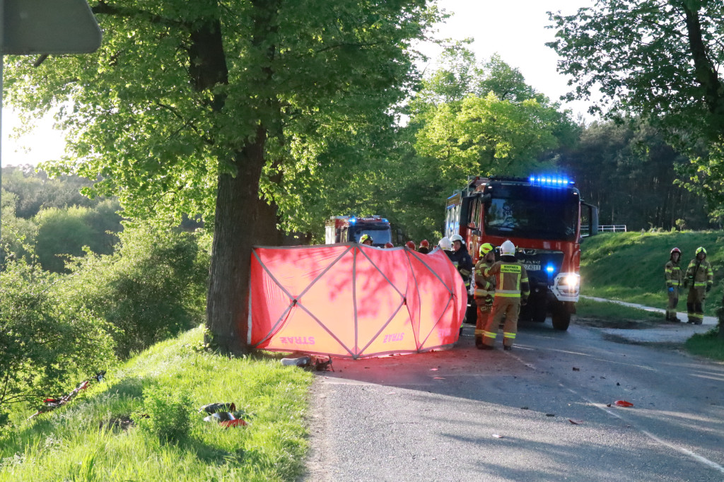 Śmiertelny wypadek na trasie Piaski - Strzelce Wielkie