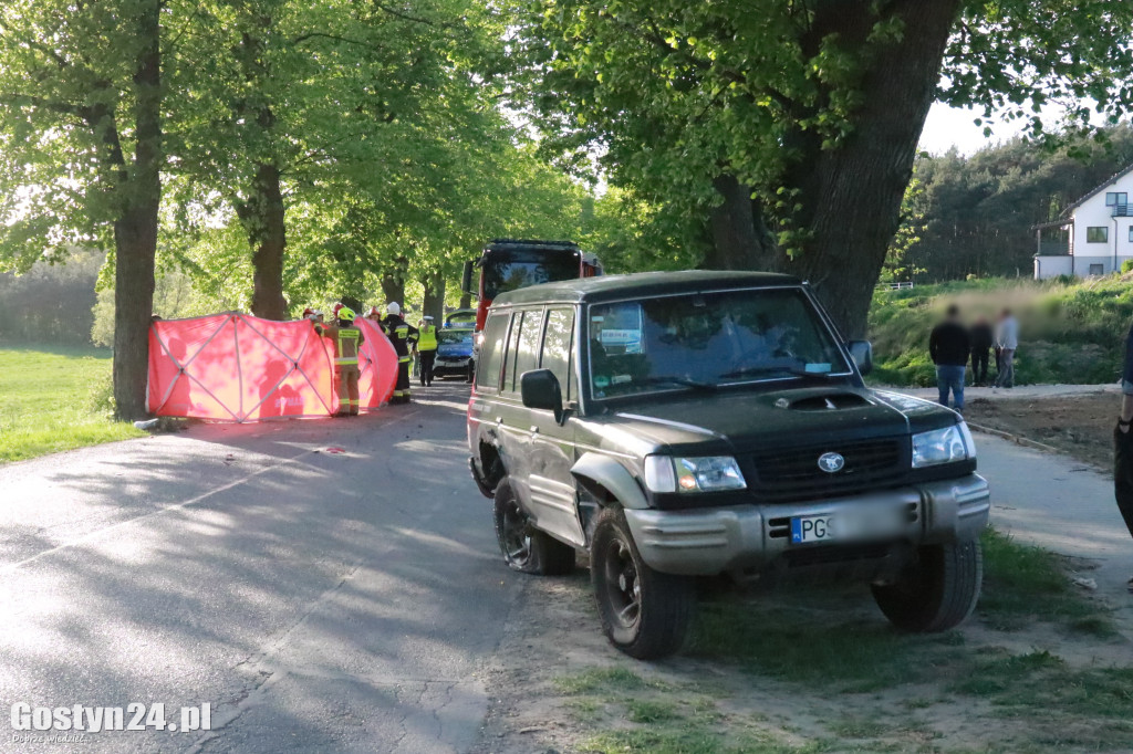 Śmiertelny wypadek na trasie Piaski - Strzelce Wielkie