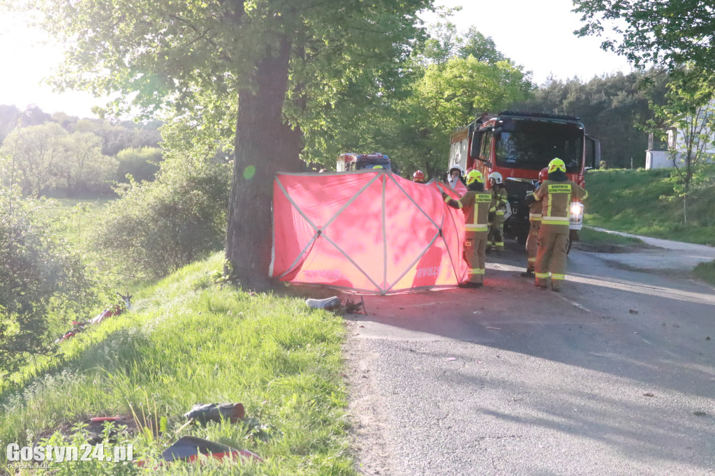 Śmiertelny wypadek na trasie Piaski - Strzelce Wielkie