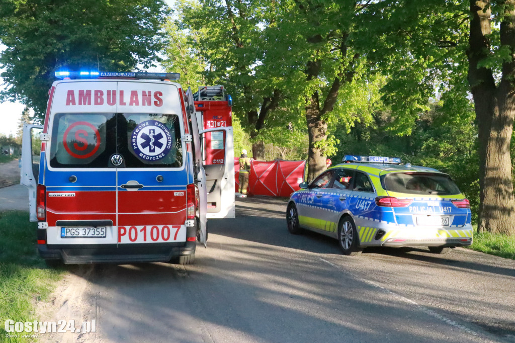 Śmiertelny wypadek na trasie Piaski - Strzelce Wielkie