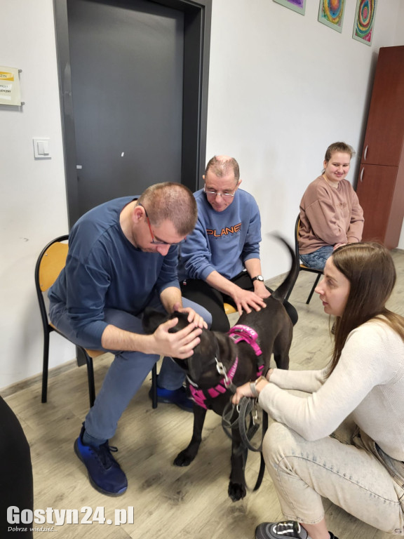 Dogoterapia z udziałem Samby w ŚDS Gostyń