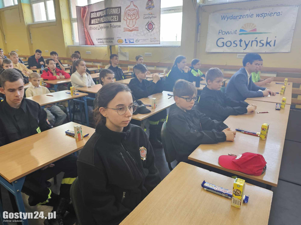 Etap wojewódzki konkursu wiedzy pożarniczej w Grabonogu