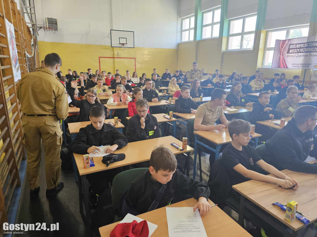 Etap wojewódzki konkursu wiedzy pożarniczej w Grabonogu
