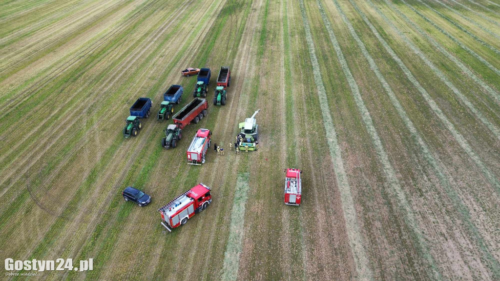Pożar siaczkarni polowej w rejonie Jeżewa
