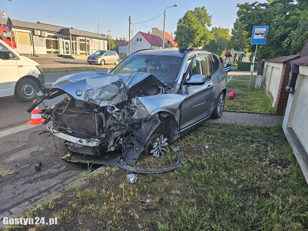 Poranny wypadek na ul. Wrocławskiej w Gostyniu