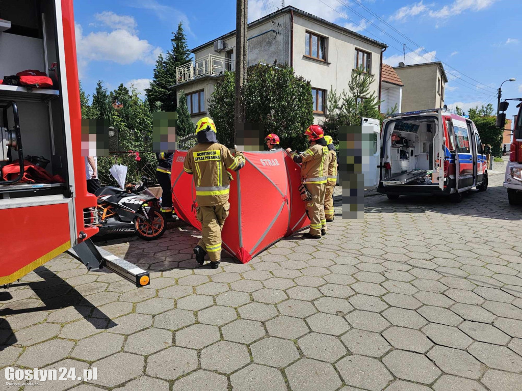 Zdarzenie z udziałem motocyklisty w Piaskach