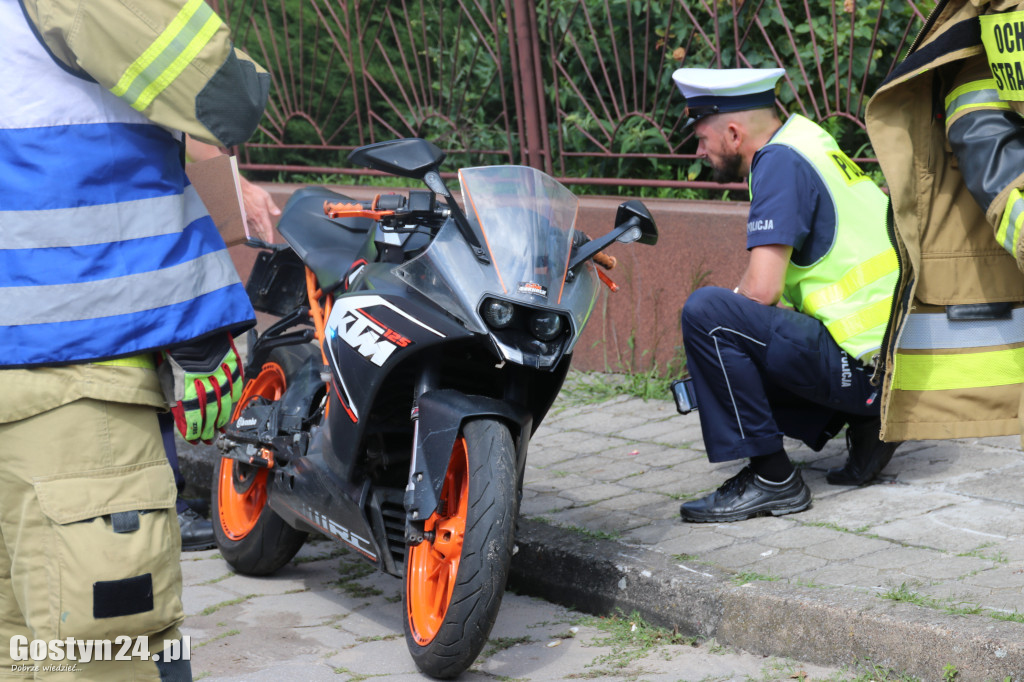 Zdarzenie z udziałem motocyklisty w Piaskach