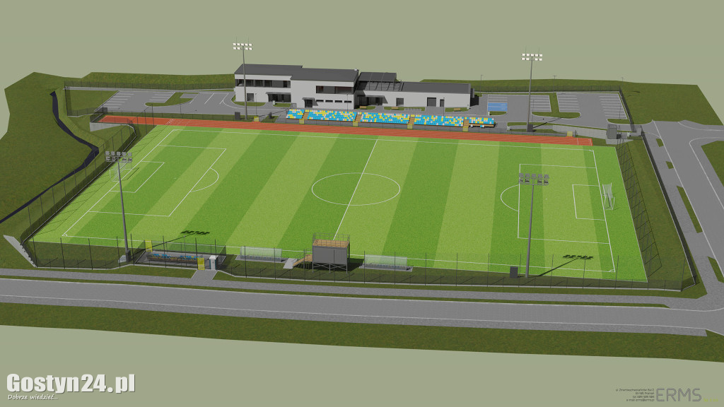 Tak wygląda projekt nowego stadionu w Krobi