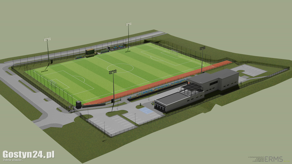 Tak wygląda projekt nowego stadionu w Krobi