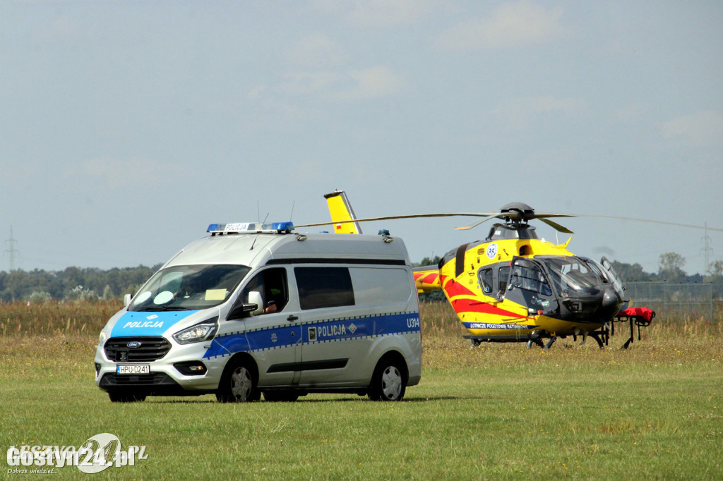 Wypadek na lotnisku w Lesznie