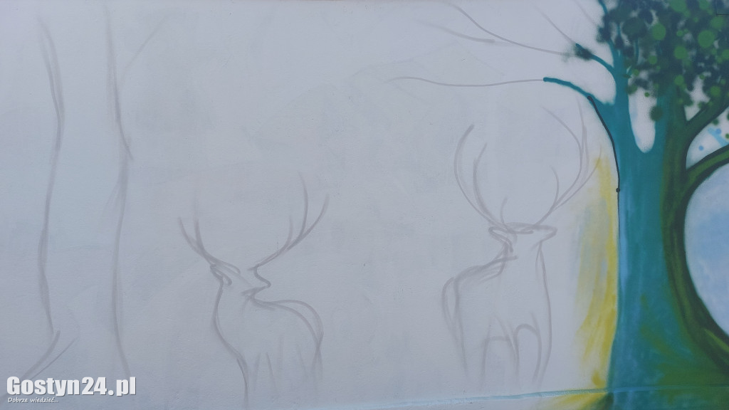 Nowe graffiti powstaje w Borku Wlkp.