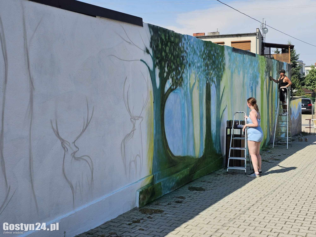 Nowe graffiti powstaje w Borku Wlkp.