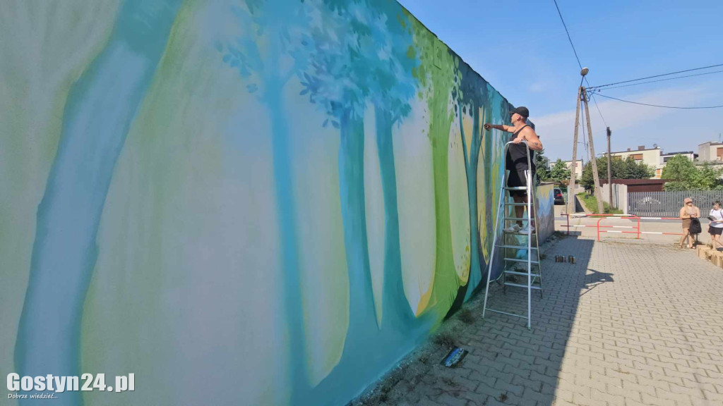 Nowe graffiti powstaje w Borku Wlkp.