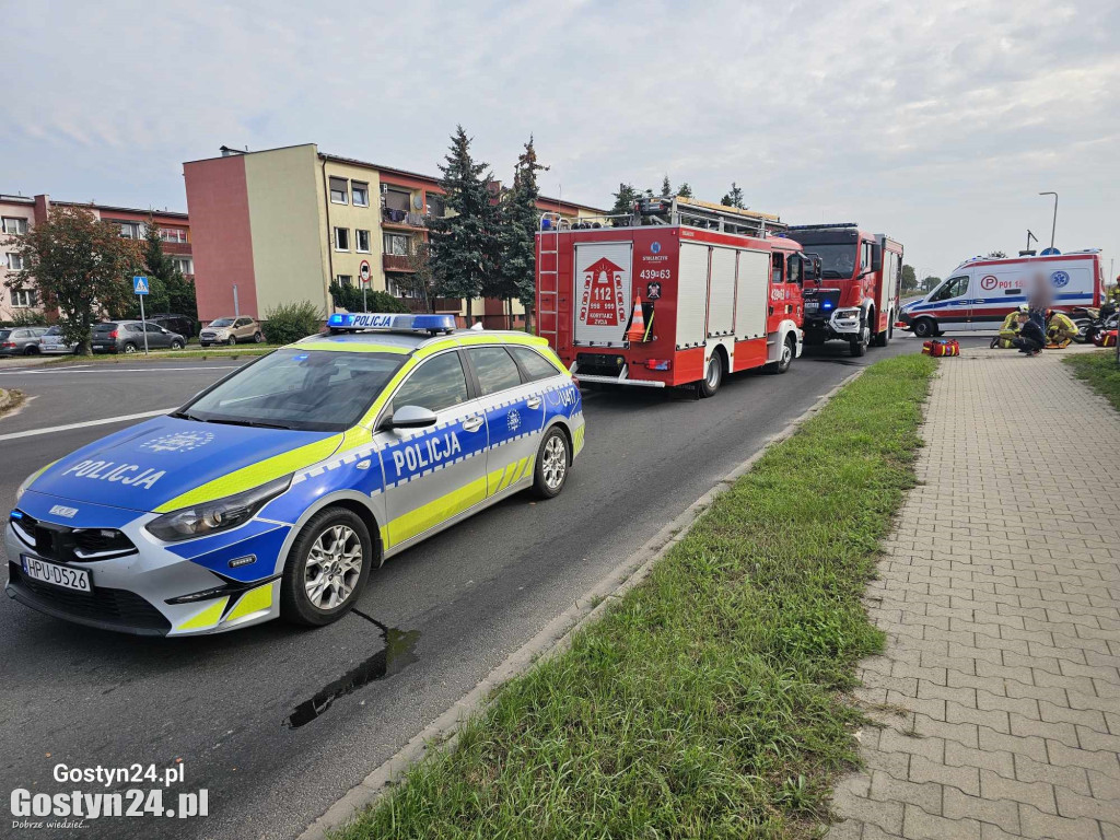 Zderzenie osobówki i motoroweru w Pudliszkach