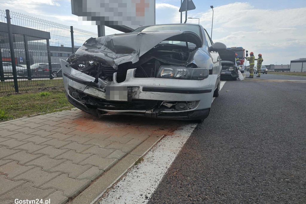 Kolizja na strefie gospodarczej w Grabonogu