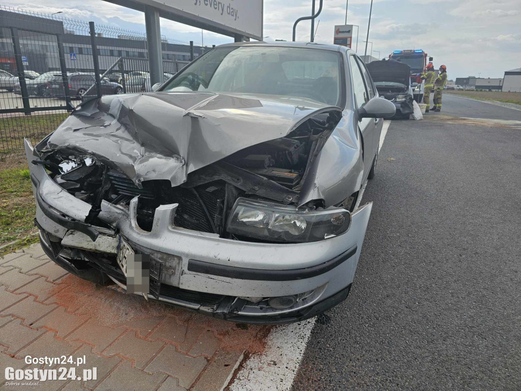 Kolizja na strefie gospodarczej w Grabonogu