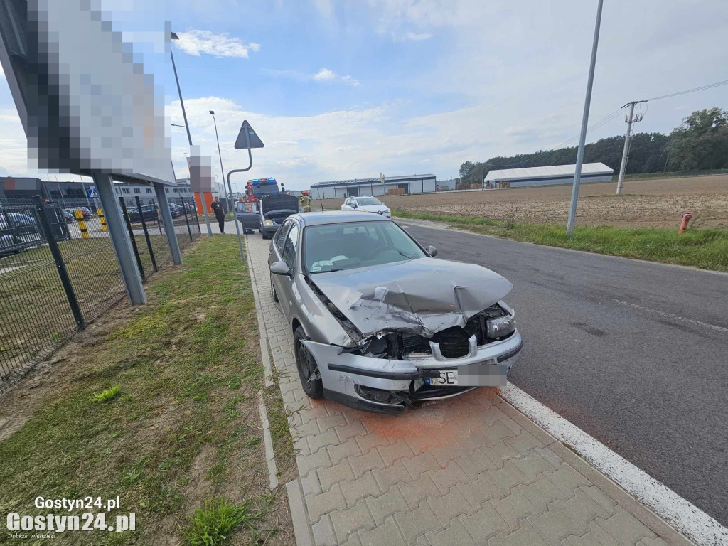 Kolizja na strefie gospodarczej w Grabonogu
