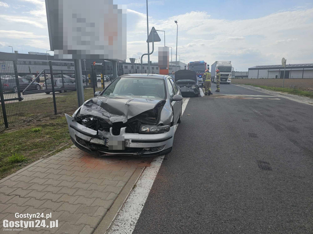 Kolizja na strefie gospodarczej w Grabonogu