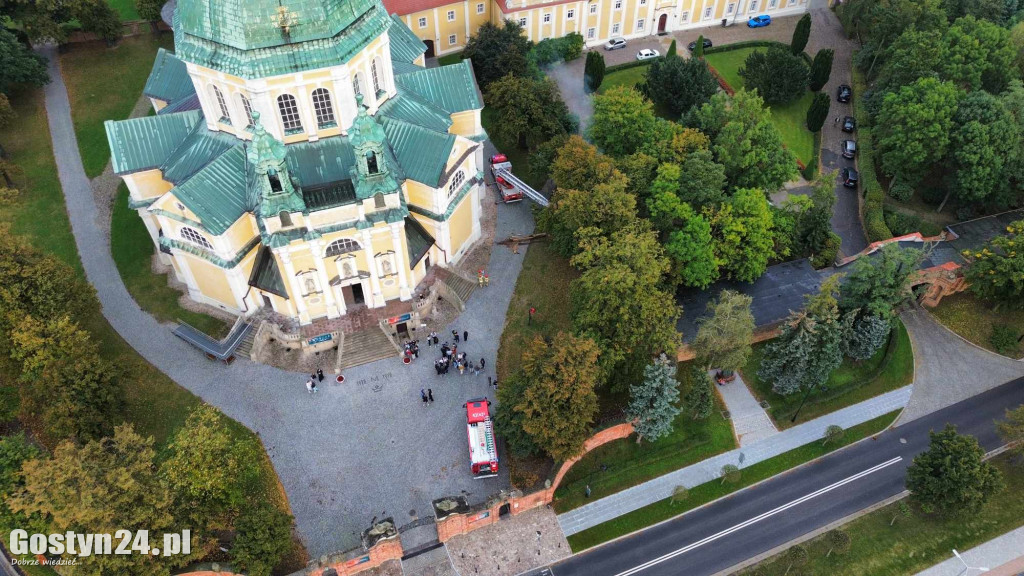 Pożar przy bazylice świętogórskiej