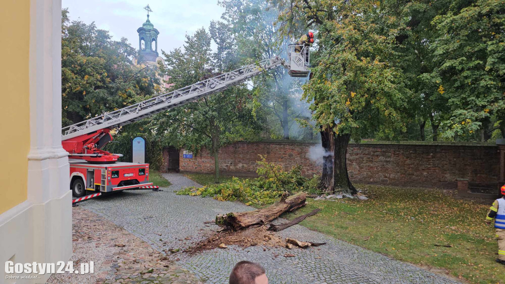 Pożar przy bazylice świętogórskiej