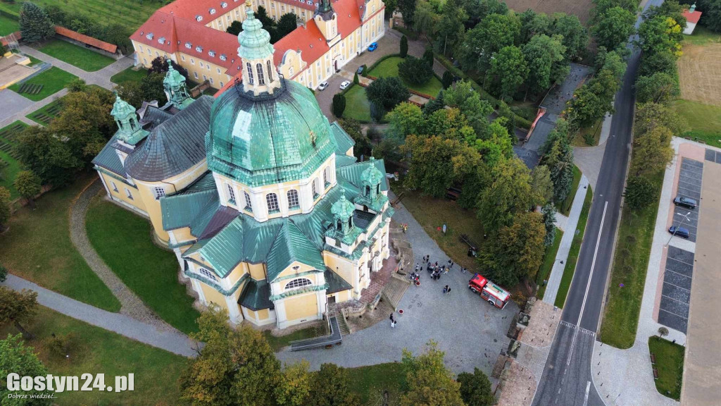 Pożar przy bazylice świętogórskiej