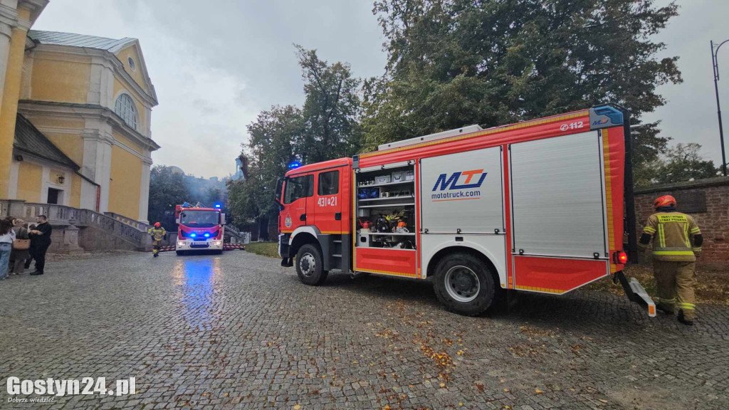 Pożar przy bazylice świętogórskiej
