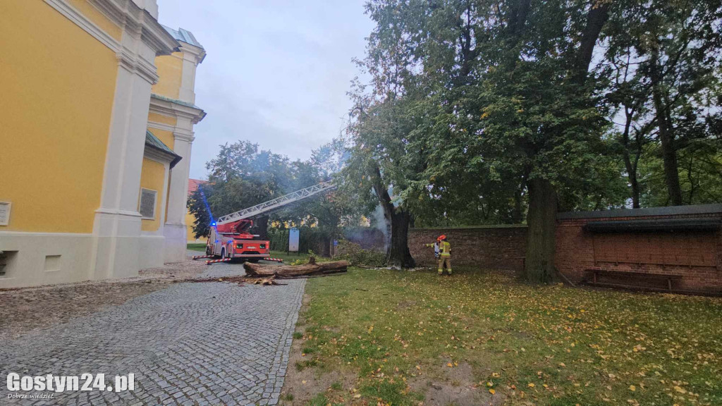 Pożar przy bazylice świętogórskiej