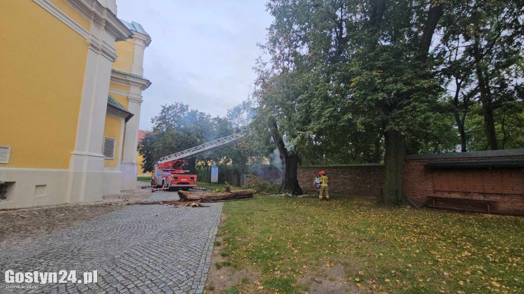 Pożar przy bazylice świętogórskiej