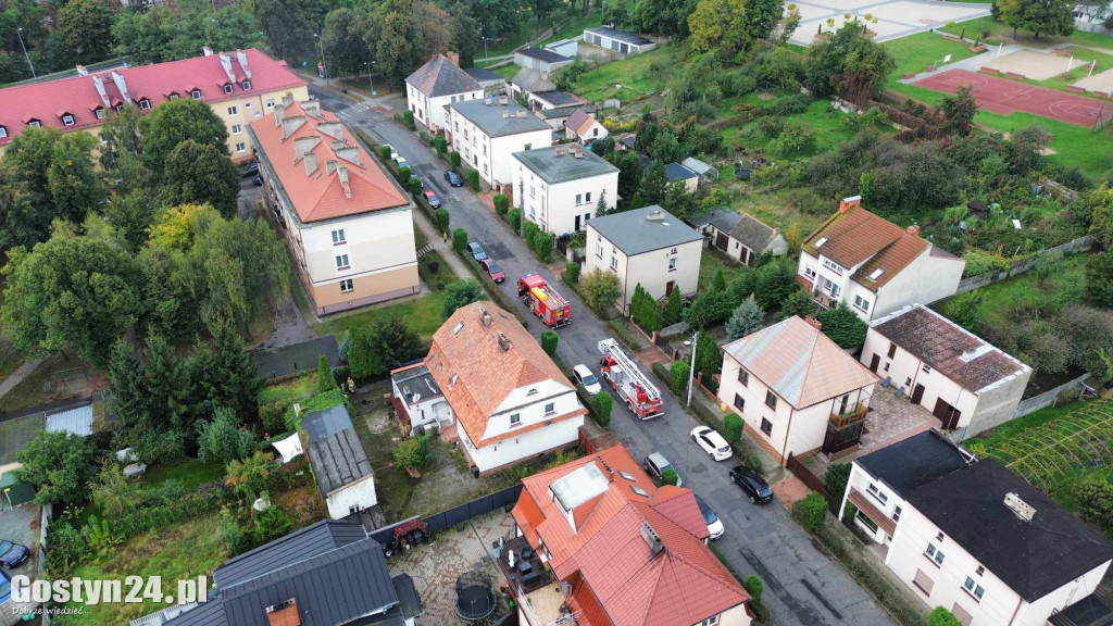 Pożar garażu przy ul. Parkowej w Gostyniu