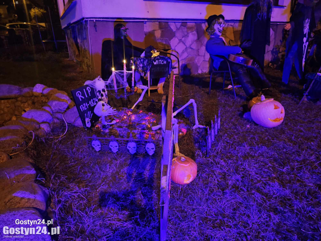Kolejny przystrojony dom na Halloween na ul. Kochanowskiego w Gostyniu