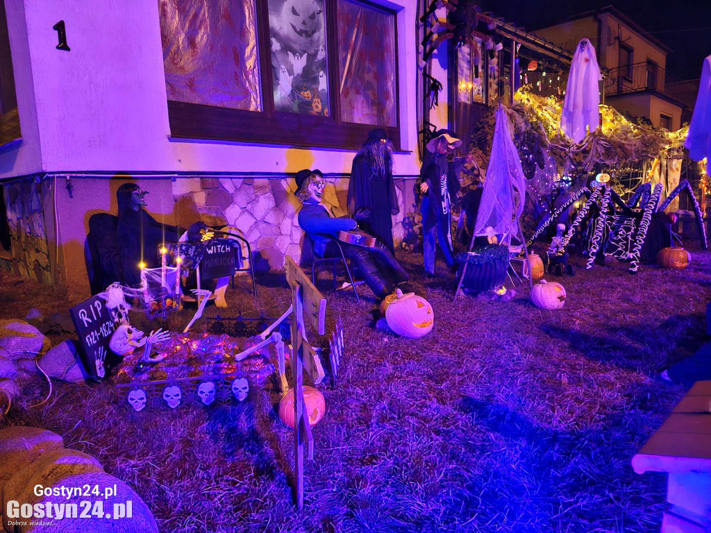 Kolejny przystrojony dom na Halloween na ul. Kochanowskiego w Gostyniu