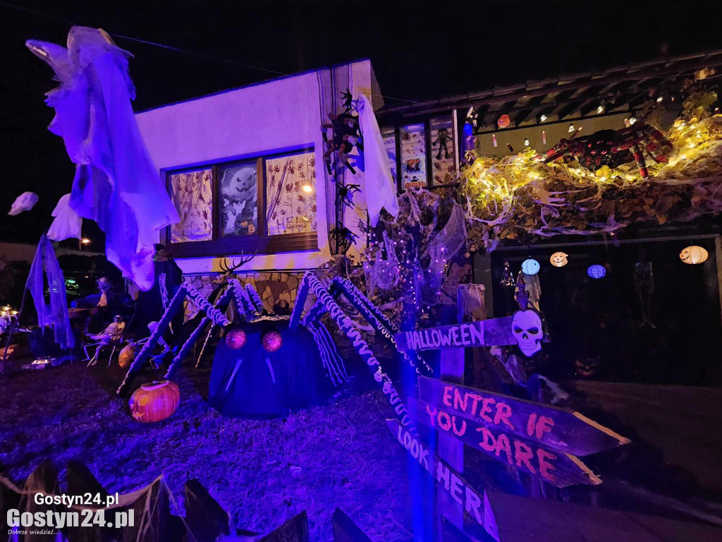 Kolejny przystrojony dom na Halloween na ul. Kochanowskiego w Gostyniu