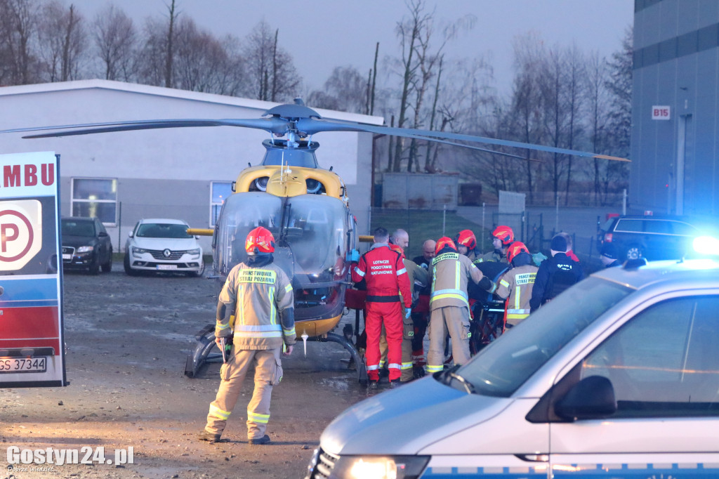 Wpadek w jednej z firm w strefie gospodarczej w Czachorowie