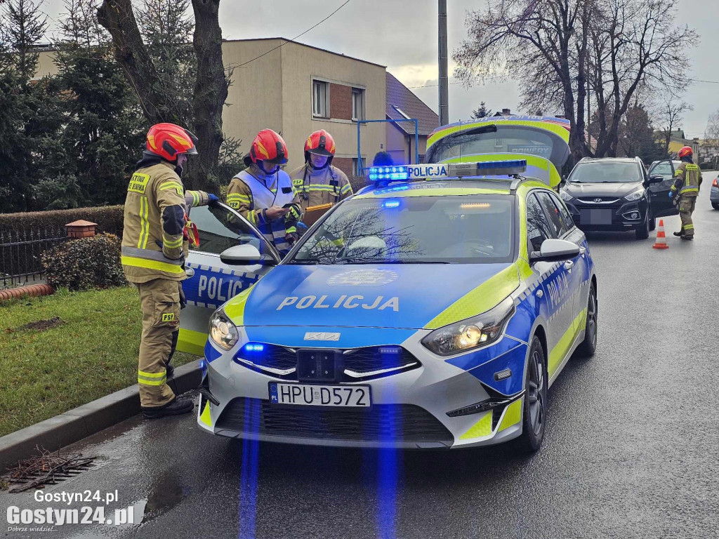 Zdarzenie drogowe na ul. Wrocławskiej w Gostyniu