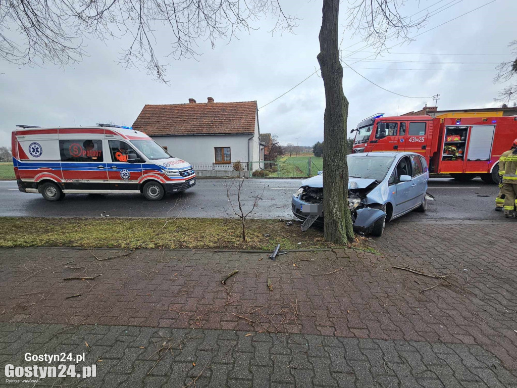 Zdarzenie drogowe na ul. Wrocławskiej w Gostyniu